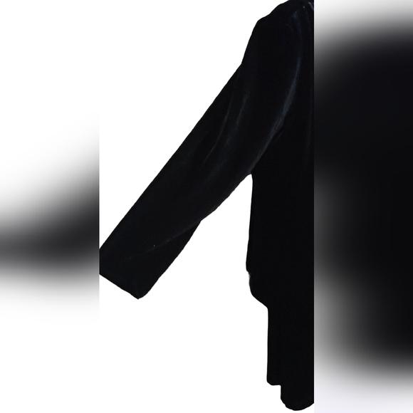 Vintage Set Another Thyme Black Velvet Embellished Dress w Jacket Sz 18 - Picture 5 of 11